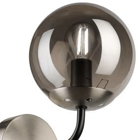 Brilagi - Nástenné svietidlo MALIVA 1xE14/15W/230V matný chróm/zadymené sklo