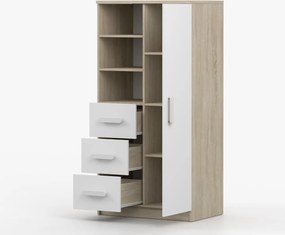 Regál SMYK - dub sonoma/biely (viac variant)