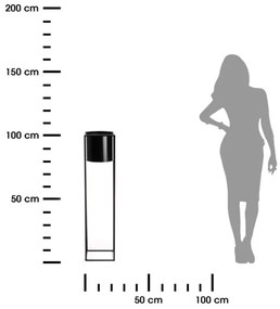 Stojan na kvety RING 100x23 cm čierna