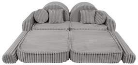 MeowBaby® Churros detská pohovka Max, Moon Dust Grey