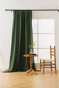 Záves OXFORD LIGHT 140x270 cm, tmavozelený Zavesenie: Riasiaca páska