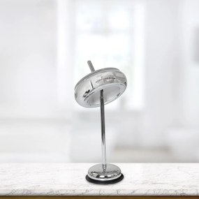 Stolná lampa Mercurio, 1x chrómové kovové tienidlo