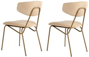 Sada jedálenských stoličiek Nancy Beige and Gold,2 ks