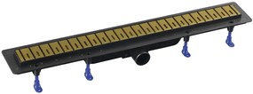 Polysan Polysan, KLAVER GOLD sprchový kanálik s nerezovým roštom, superflow, DN50, 910x122x65 mm, 73741GB