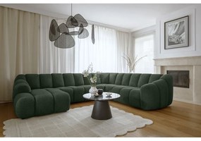 Tmavozelená rohová pohovka (pravý roh/do tvaru "U") Shell – Miuform