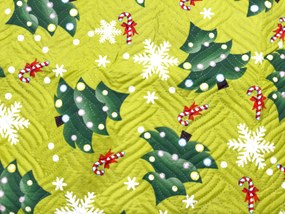 Prehoz na posteľ CHRISTMAS TREE, zelený Rozmer: 170 x 210 cm