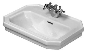 DURAVIT 1930 závesné umývadielko s otvorom, s prepadom, 500 mm x 365 mm, 0785500000