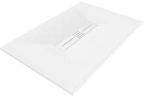 Mexen Toro, SMC obdĺžniková sprchová vanička 140 x 90 cm, biela, biela krytka, 43109014-W
