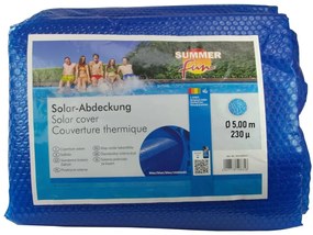 Summer Fun Letná solárna plachta na bazén, okrúhla 500 cm, PE, modrá 428936