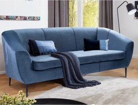 Trojmiestna pohovka Olivio, modrá látka%