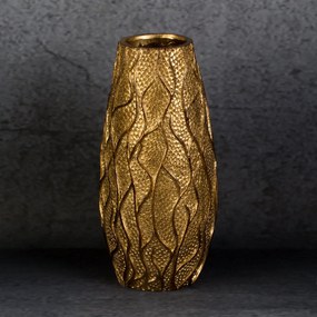 KIARA Dekoratívna váza 12x12x24 cm zlatá
