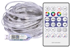 Ecolamp LED svetelná reťaz Wizard, 10m, RGB, ovládač