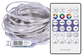 Ecolamp LED svetelná reťaz Wizard, 10m, RGB, ovládač