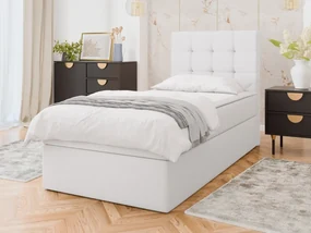 Kontinentálna jednolôžková posteľ Cinema Single, Dostupné poťahy: ekokoža Soft 017, Rozmer postele: 80x200