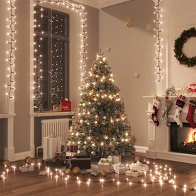 vidaXL Kompaktná LED reťaz, 3000 diód, teplá biela 65 m, PVC
