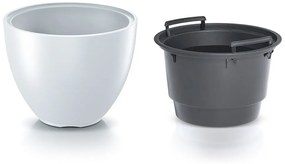 Kvetináč s vkladom HEOSE III biely