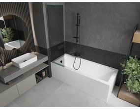 Mexen Next L, 1-krídlová vaňová zástena 50 x 150 cm, 6mm šedé sklo, grafitový profil, 895-050-000-03-40-66