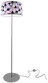 Podlahová lampa GARO, 1x textilné tienidlo so vzorom (výber z 3 farieb), (výber z 3 farieb konštrukcie), O