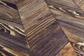 Protišmykový behúň DIGITAL - FRENCH CHEVRON hnedý / béžový