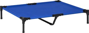 PawHut Vyvýšená Posteľ pre Psov, Chladivá Vyvýšená Posteľ pre Psov, S Prepravnou Taškou, Rám z Vysoko Hustotnej Oxfordskej Tkaniny, 92 x 76 x 18 cm, M