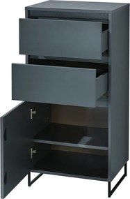 Komoda so šuplíkmi Cologne, 50 cm, antracitová