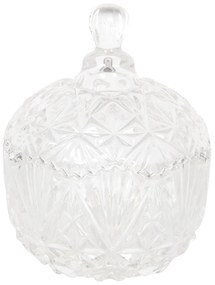 Sklenená dóza s vekom na cukor - Ø 10 * 13 cm