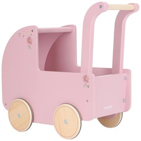 Kočík pre bábiky drevený s perinkou Pink