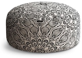 Sablio Taburet Biele mehendi: 40x50 cm
