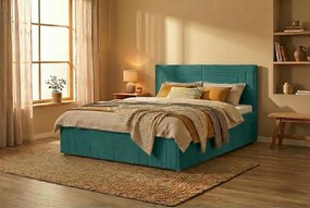 Postel FILI 160x200 cm Tyrkysová Bez matraca