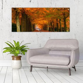 Obraz - Jeseň Alej stromov (120x50 cm)
