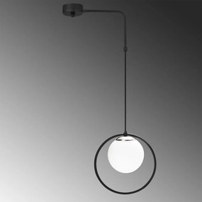 Čierne kovové závesné svietidlo Opviq lights Elpidas