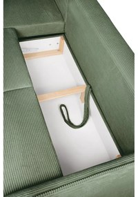 Svetlozelená menčestrová rozkladacia rohová pohovka (ľavý roh) Tori – Bonami Selection