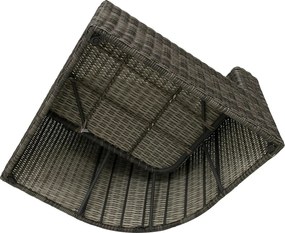 DEOKORK Ratanová modulová zostava rohová BORNEO LUXURY (sivá)