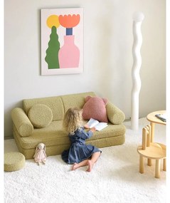 Ružový detský pohovkový vankúš z textílie buklé Bear – Wigiwama