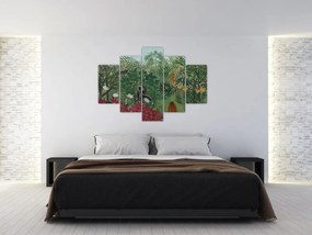 Obraz - Henri Rousseau, Tropical Forest with Monkeys, reprodukcia (150x105 cm)