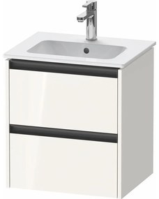 DURAVIT Ketho 2 závesná skrinka pod umývadlo, 2 zásuvky, 510 x 420 x 549 mm, biela vysoký lesk, K25261022220000