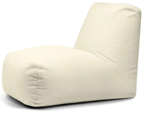 Krémový sedací vak z textílie buklé Tube – SLOWDOWN