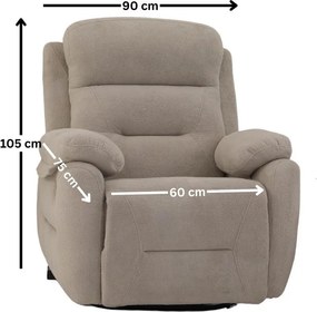 Polohovateľné kreslo Comforto E (krémová). Akcia -18%. Vlastná spoľahlivá doprava až k Vám domov. 1145371