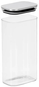 Arte Regal Sklenená obdĺžniková dóza s nerezovým vekom, 1,8l NEREZ VIVO