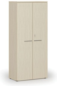 Kancelárska skriňa s dverami PRIMO WOOD, 800 x 420 x 1781 mm, breza