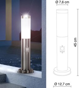 Globo 3158S - Vonkajšia lampa so senzorom DACIA E27/60W/230V IP44