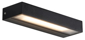 Moderná nástenná lampa čierna 22cm Vrátane LED IP65 - Hannah