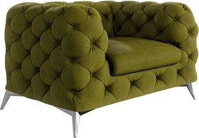 Zelené zamatové kreslo Chelsea – Ropez