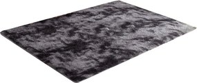 Tmavosivý shaggy koberec s ombre prechodom – obdĺžnikový Rozmer: 80x150 cm