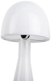 Biela stolová lampa so skleneným tienidlom (výška 45 cm) Bombin – Leitmotiv