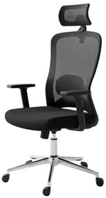 Kancelárska ergonomická stolička Neoseat ZENA — sieť / látka, čierna, nosnosť 150 kg