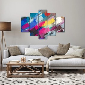 Obraz - Farebné ťahy štetcom (150x105 cm)