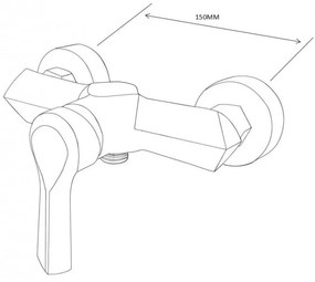 Mexen Sabre DF62 sprchový set, chróm - 72104DF62-00