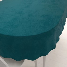 Biante Zamatový oválny obrus Velvet Prémium SVP-025 Petrolejový 140x200 cm