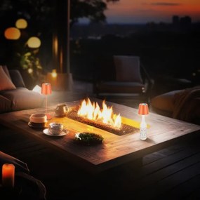 Briloner 7510012-LED RGB Stmievateľná stolná lampa CALIDA 2,5W/5V IP44 1200mAh oranžová